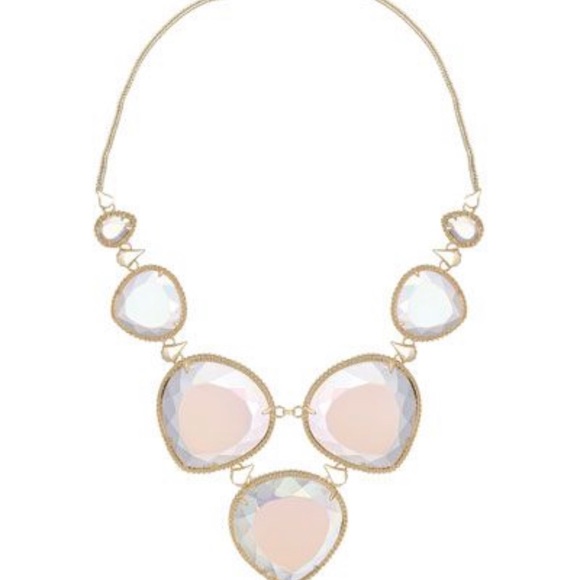 NWOT Rare & Retired Kendra Scott Rebecca Necklace Iridescent & Yellow Gold WOW! - Picture 9 of 14